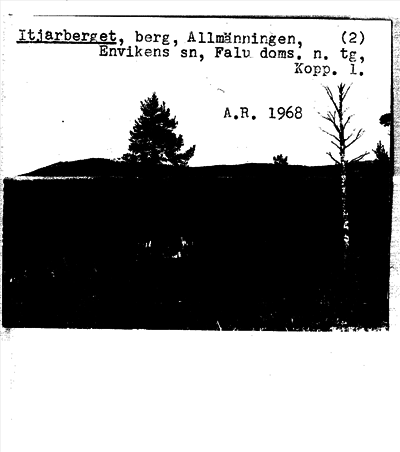 Bild på arkivkortet för arkivposten Itjarberget