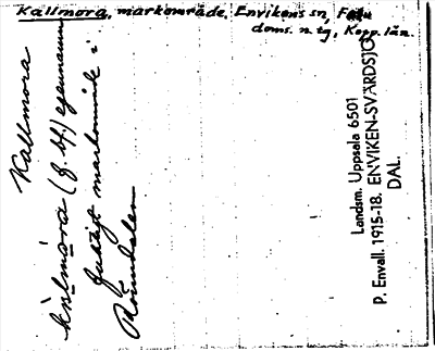 Bild på arkivkortet för arkivposten Kallmora