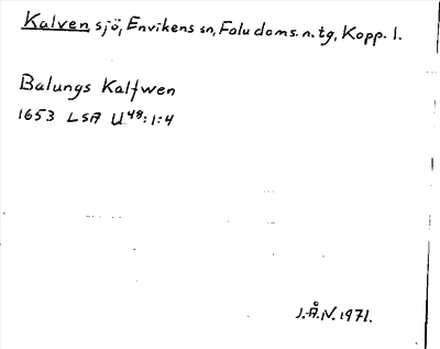 Bild på arkivkortet för arkivposten Kalven