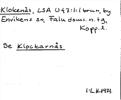 Bild på arkivkortet för arkivposten Klokenäs, se Klockarnäs