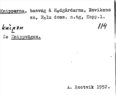 Bild på arkivkortet för arkivposten Knipporna, se Knippvägen