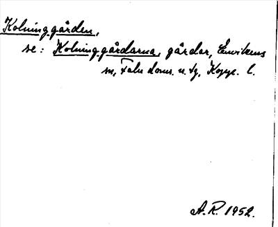 Bild på arkivkortet för arkivposten Kolninggården, se: Kolninggårdarna