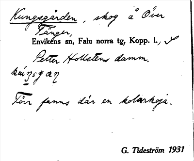 Bild på arkivkortet för arkivposten Kungsgården
