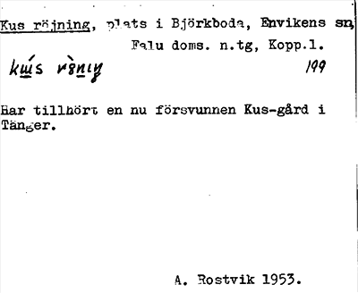 Bild på arkivkortet för arkivposten Kus röjning