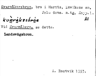 Bild på arkivkortet för arkivposten Kvarnåkersbron