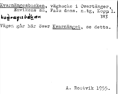 Bild på arkivkortet för arkivposten Kvarnängesbacken
