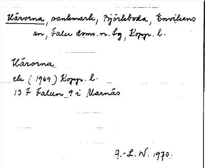 Bild på arkivkortet för arkivposten Kärorna