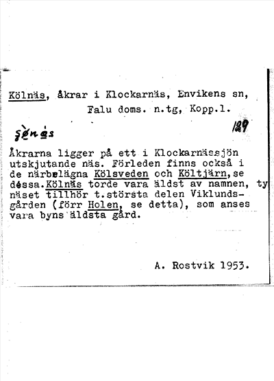 Bild på arkivkortet för arkivposten Kölnäs
