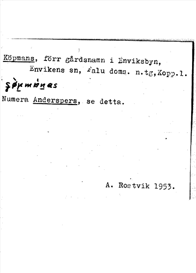 Bild på arkivkortet för arkivposten Köpmans