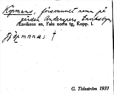Bild på arkivkortet för arkivposten Köpmans