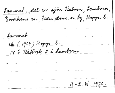 Bild på arkivkortet för arkivposten Lammet