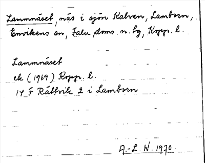 Bild på arkivkortet för arkivposten Lammnäset