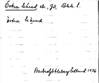 Bild på arkivkortet för arkivposten Östra härad