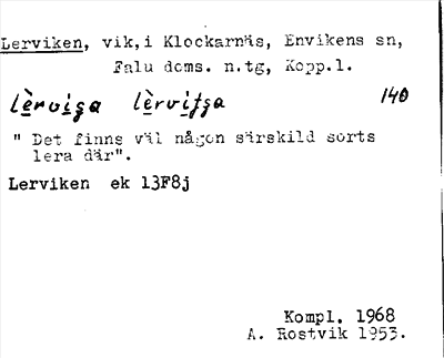 Bild på arkivkortet för arkivposten Lerviken