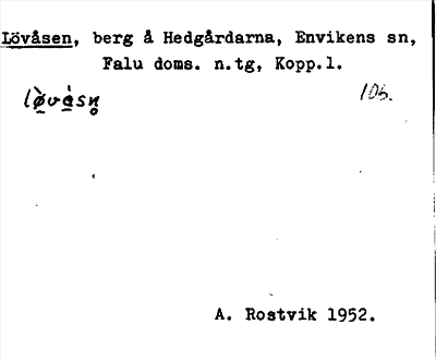 Bild på arkivkortet för arkivposten Lövåsen