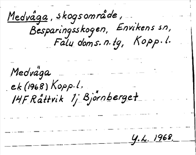 Bild på arkivkortet för arkivposten Medväga