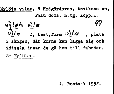 Bild på arkivkortet för arkivposten Nylöts vilan
