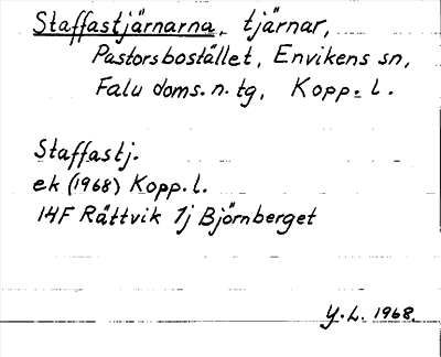 Bild på arkivkortet för arkivposten Staffastjärnarna