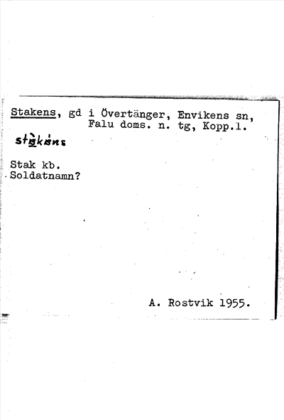 Bild på arkivkortet för arkivposten Stakens