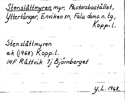 Bild på arkivkortet för arkivposten Stenslåttmyren