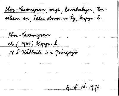 Bild på arkivkortet för arkivposten Stor-Vassmyren