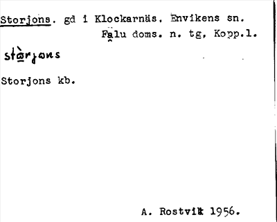 Bild på arkivkortet för arkivposten Storjons