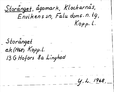 Bild på arkivkortet för arkivposten Storänget