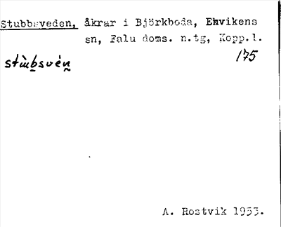Bild på arkivkortet för arkivposten Stubbsveden