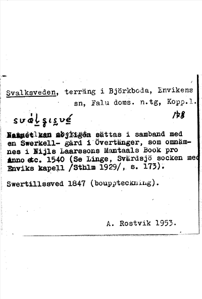 Bild på arkivkortet för arkivposten Svalksveden