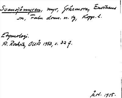 Bild på arkivkortet för arkivposten Svansjömyren