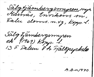 Bild på arkivkortet för arkivposten Sälgtjärnbergsmyren