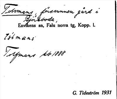 Bild på arkivkortet för arkivposten Tolvmans