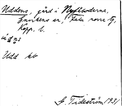 Bild på arkivkortet för arkivposten Uddens