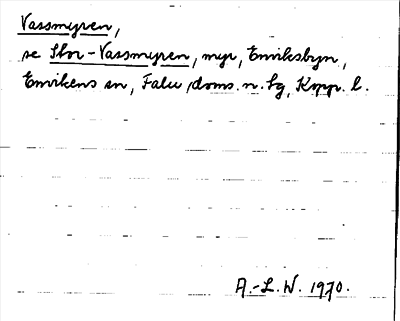 Bild på arkivkortet för arkivposten Vassmyren, se Stor-Vassmyren