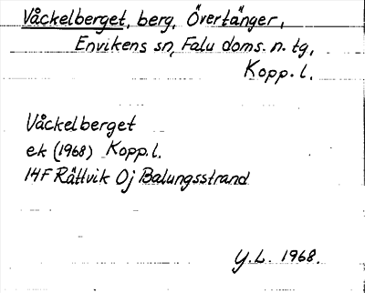 Bild på arkivkortet för arkivposten Våckelberget