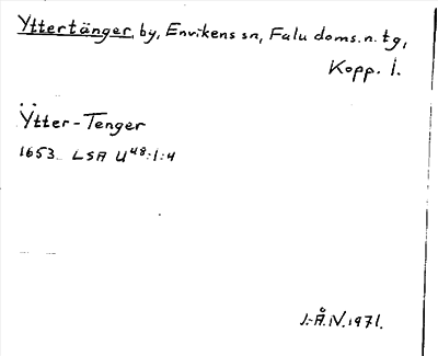 Bild på arkivkortet för arkivposten Yttertänger