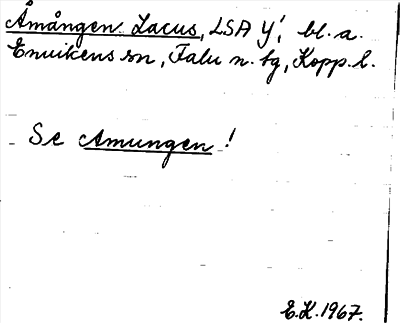 Bild på arkivkortet för arkivposten Åmången Lacus, se Amungen