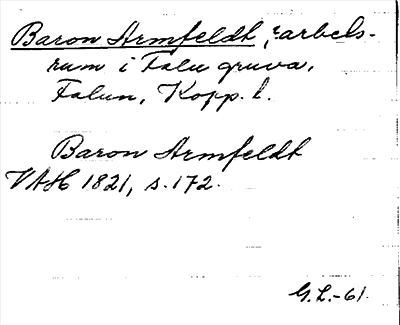 Bild på arkivkortet för arkivposten Baron Armfeldt