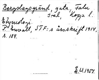 Bild på arkivkortet för arkivposten Bergslagsgränd
