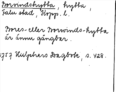 Bild på arkivkortet för arkivposten Borvindshytta