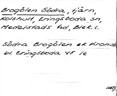 Bild på arkivkortet för arkivposten Brogölen Södra