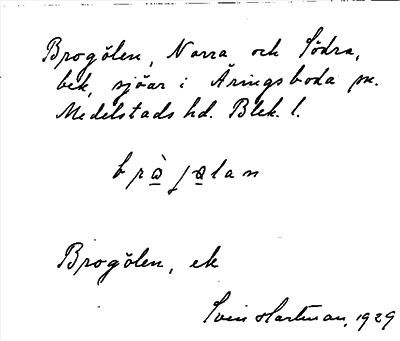 Bild på arkivkortet för arkivposten Brogölen
