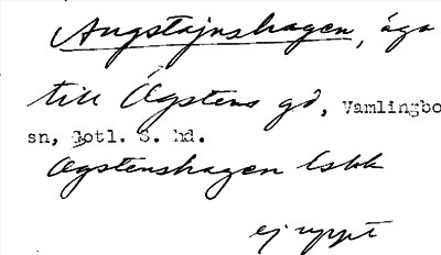 Bild på arkivkortet för arkivposten Augstajnshagen