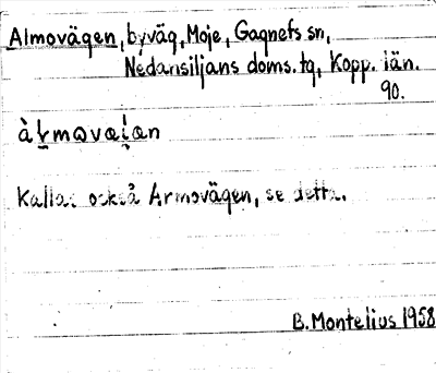 Bild på arkivkortet för arkivposten Almovägen