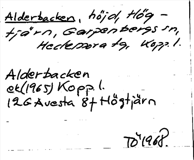 Bild på arkivkortet för arkivposten Alderbacken