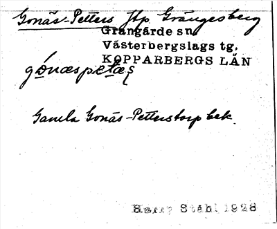 Bild på arkivkortet för arkivposten Gonäs-Petters