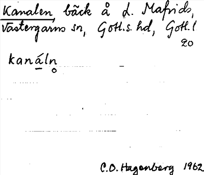 Bild på arkivkortet för arkivposten Kanalen