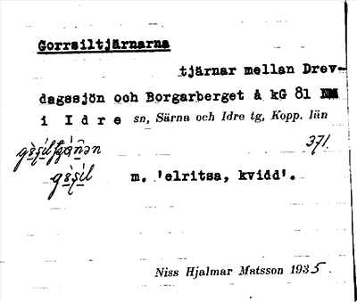 Bild på arkivkortet för arkivposten Gorrsiltjärnarna