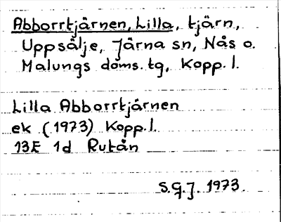 Bild på arkivkortet för arkivposten Abborrtjärnen, Lilla