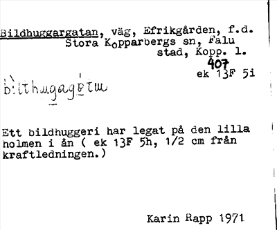 Bild på arkivkortet för arkivposten Bildhuggargatan